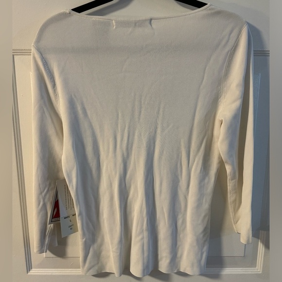 Lucia Burns Butterfly Embellished Knit Beaded Sequins Fitted Top Large Y2K NWT - Picture 13 of 16